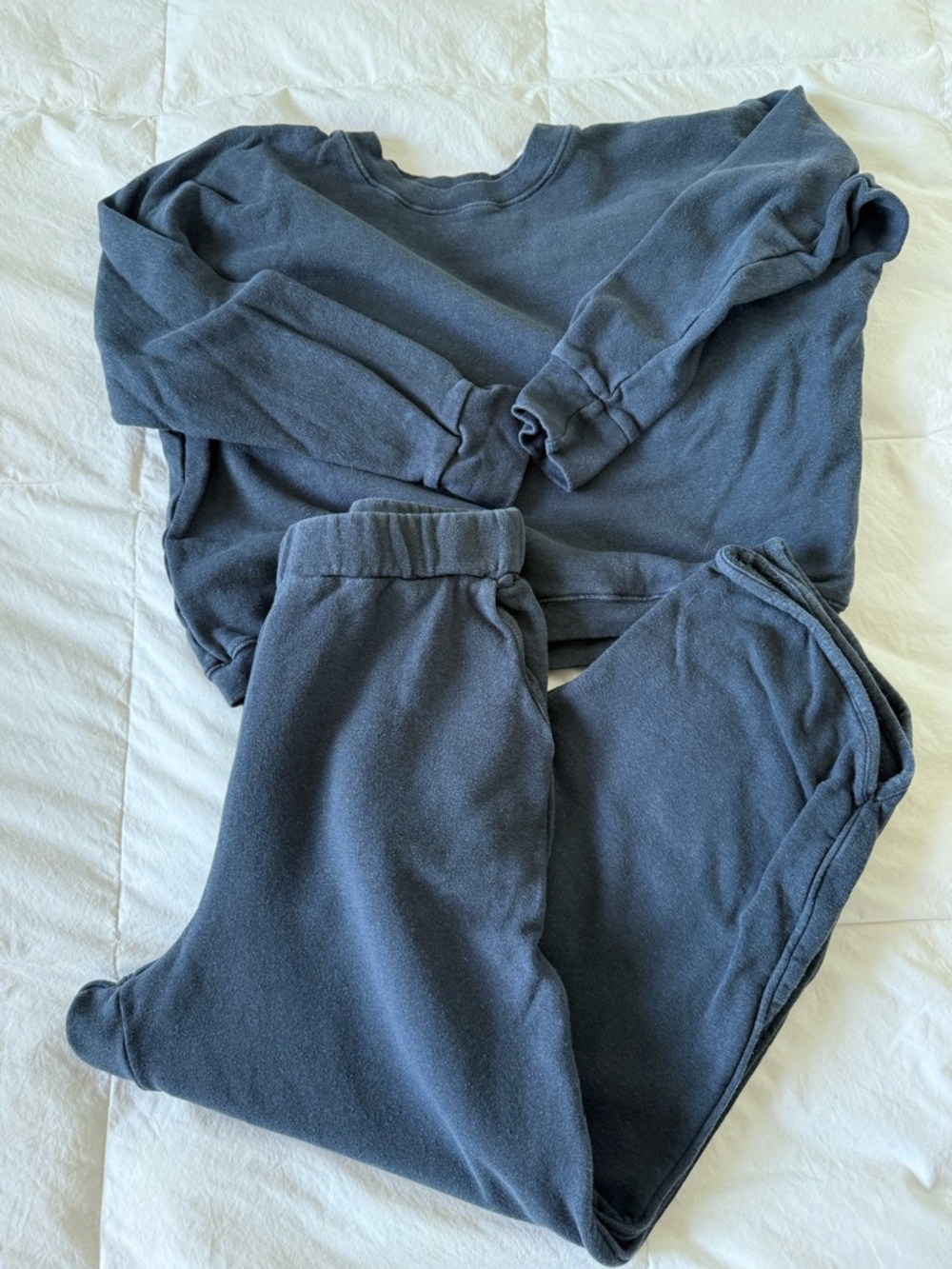 Aliya Wanek Ami sweatshirt and Yenay sweatpants in faded black